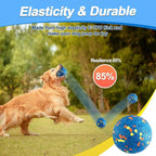 Mankoda Dog Balls, 3" Indestructible Tennis Balls for Aggressive Chewers | Floating Fetch Toys, Durable ETPU Rubber, Bouncing & Lightweight, Interactive Chewing Safe for Medium Large Dogs - 1 Pack