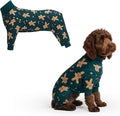 Spark Paws Dog Christmas Pajama, Dog Recovery Suit Male, Onesie, Ultra-Soft and 4-Way Stretch, for Small Medium and Large Breeds - Gingerbread Man - 2XL