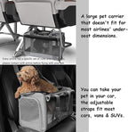 GAPZER Pet Carrier for Large Cats up to 20lbs Soft-Sided Privacy Protection | Pet Crate for Medium to Big Kitten Small Puppy Transport, Washable Dog Cloth Carry Bag Home Outdoor Car Travel, Vet Visits