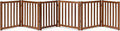 LZRS Extra-Wide Freestanding Wooden Dog Gate Indoor – 120" W x 24" H Foldable Safety Pet Barrier for Doorways, Hallways, Kitchens, and Long Staircases, Durable Design fit Small to Medium Dogs, Oak