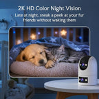 JOOAN 2K Dual Lens Indoor Outdoor Security Camera, 5GHz/2.4GHz WiFi, PTZ Auto Tracking, Motion Detection, 2-Way Audio, IP66 Waterproof, for Baby/Dog/Cat/Elderly, Multi-User Shared