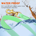 Viper Biothane K9 Working Dog Leash Waterproof Lead for Tracking Training Schutzhund Odor-Proof Long Line with Solid Brass Snap for Puppy Medium and Large Dogs, 20ft Sea Foam Green