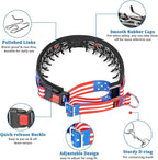 Mayerzon Martingale Prong Collar for Dogs, Patented No Pull Pinch Collar | with American Flag and Buckle for Small Medium Large Dogs Training Walking Hunting, Adjustable and Heavy Duty (Flag, S)