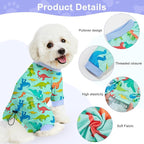 Bienbee Dog Pajamas, 4 Pack Adjustable Onesies for Small to Large Dogs M | Dog Shedding Suit with Soft Fabric, Breathable & Stretchy, and Adjustable Back Length for Sleeping Lounging and Daily Use