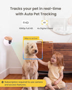 Furbo Mini Pet Camera: Home Security & Smart Alerts, Subscription Required | Stay connected with AI Pet & Home Safety Alerts, Mountable 130° Wide View, Video History, 2-Way Audio, Paid Plan Required