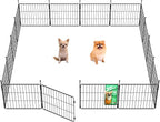 FXW MiniPaws Dog Playpen, Indoor, Yard & RV Camping, 20" H, 16 Panels | Portable, Expandable Layout, Tool-Free Setup, For Puppies & Small Dogs