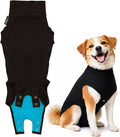 Suitical Recovery Suit for Dogs - Comfortable Post-Surgery Suit with Hold-Up System for Spay, Neuter, Skin Issues - Breathable, Cone-Free Option - Medium, Black - Neck to Base of Tail: 21.7 - 27.2 in