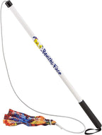 Squishy Face Studio Flirt Pole V2 with Lure - Durable Dog Toy for Fun Obedience Training & Exercise, Rainbow Tie Dye, Regular - 36 inch for All Breed Sizes