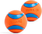 Chuckit! Ultra Ball Dog Toy - Medium Bouncy Fetch Balls For Dogs 20-60 lbs - Made from Durable Rubber - Floating Water Pet Toys - Size Medium - 2.5-inch Diameter - Pack of 2 | Bouncy durable rubber design for pups 20-60 lbs, high bounce action for acti...