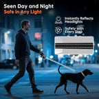 16Ft Retractable Dog Leash with LED Light, Heavy Duty Leash for Medium Dogs (20–66 lbs), 360° Tangle-Free, Built-in Poop Bag Dispenser