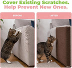 Catify Peel & Stick Cat Scratching Mat - Brown, L:39" | 39" x 15", Self-Adhesive Scratch Carpet, Furniture Protector for Couch, Sofa, Wall & Door, Indoor Kittens & Cats