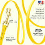 Viper Biothane K9 Working Dog Leash Waterproof Lead for Tracking Training Schutzhund Odor-Proof Long Line with Solid Brass Snap for Puppy Medium and Large Dogs, 20ft Lemon Yellow