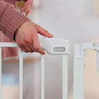 Regalo Safety 28"-76" Super Wide Configurable Baby Gate | Hardware Mounted, For Doorways & Open Spaces, For Babies, Toddlers & Pets, White, Tested & Trusted for 30 Years