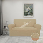 Easy-Going 100% Waterproof Oversized Loveseat Cover, Couch Cover for Sofa | Dual Waterproof Sofa Cover, Stretch Jacquard Sofa Slipcover, Leakproof Furniture Protector for Kids Pets Dog, Sand