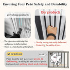 Lumizone 55.12" Extra Tall Pet Gate for Cat Dog 30.12"-38.38" Wide Black | Extra Tall Cat Gate for Doorway Hallway Stairs Pressure Mounted 1.37" Gap No Drilling Auto-Close Dual-Lock