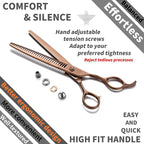 High-end Professional Dog Grooming Thinning Scissors Teeth Cutting Blending Shears Pet Texturizing Shears 7.5 Inch Extremely Very Sharp Stainless Steel Alloy For Cat Other Animals Groomer