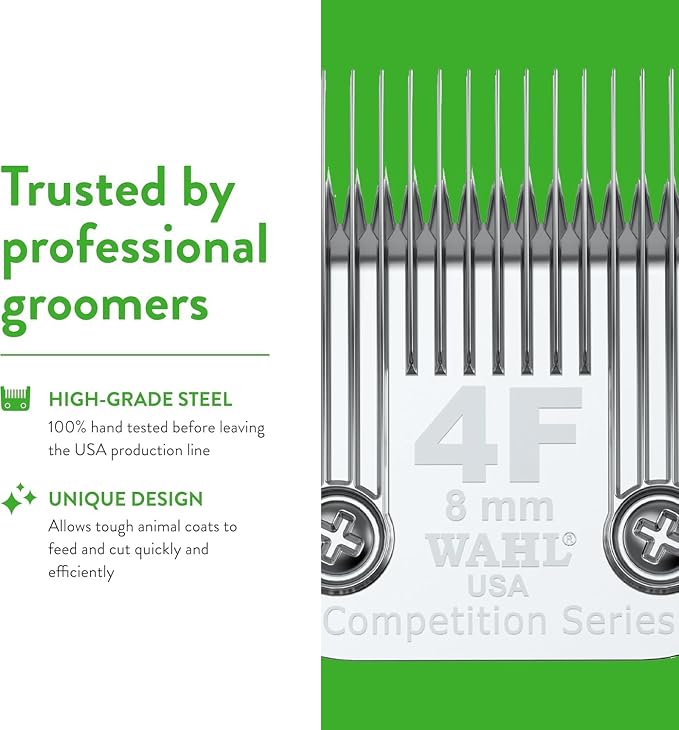 Wahl Professional Animal Competition Blade, 2375-100, 4F | Extra Coarse, Detachable Blade with 5/16 in Cut Length