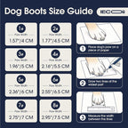 IECOii Dog Shoes for Hot Pavement, All Weather Dog Boots to Prevent Licking | Water Resistant | Anti-Slip Rubber Sole | Secure Stay-On Fit | Reflective & Dual Adjustable |Summer Winter Paw Protector |
