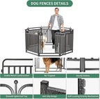 32 Inch Dog Playpen Outdoor, 40 Panels Puppy Playpen Heavy Duty Dog Play Pen Indoors, Rust Resistant Dog Pen for Large/Medium/Small Dogs, Dog Fence for RV Camping