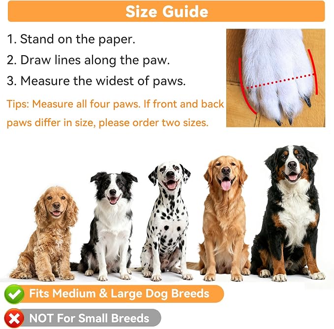 Dimicoo Dog Shoes,Waterproof Dog Boots for Winter,Anti-Slip Dog Snow Booties for Large Small Medium Dogs,Reflective Paw Protectors for Outdoor Walking Hiking