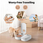 2-Meal Wet Food with Ice Packs Battery Powered Timed Cat Feeder | 48H Wet Food Dispenser, Ice Packs, 700ml Capacity, Battery Powered for Cats & Small Dogs