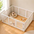 EVERFRONT Dog Playpen with Door - Dog Pen Indoor - Easy Assemble Dog Play Pen - Puppy Playpen, Cat Playpen, Small Animal Playpen, Dog Play Pen Indoors (White, 30", 10 Panels)