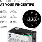 Air Purifiers for Home Bedroom Large Room Up to 1092 Ft² 1Hr AHAM Verified | HEPA Filter with Activated Carbon & Washable Pre-Filter, PM2.5 Sensor AQI Display 20dB Sleep Mode for Odor, Pollen & Pets