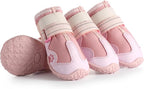 Dog Shoes for Large Dogs, Anti-Slip Dog Boots for Winter Snow, Hot Pavement, Dog Booties & Paw Protectors Pink Size 8