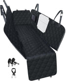 PETICON Dog Car Seat Cover for Back Seat, Waterproof Dog Hammock for Pets | Zippered Design Allows Passenger Seat Access, Mesh Window for Pet View, 600D Oxford, Prevents Scratches, Hair, Mud, and Dirt