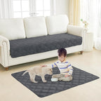Smiry Waterproof Dog Bed Cover, Reversible Pet Blanket for Sofa Couch | Soft Washable Dog Blanket, Leakproof Couch Cover for Dogs Cats & Furniture Protection, 68x82, Dark Grey/Beige