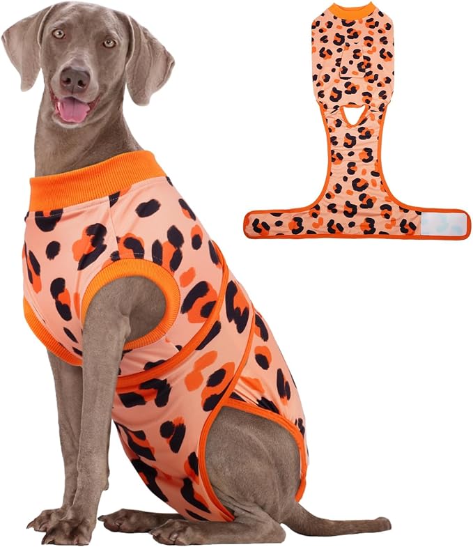 Kuoser Dog Recovery Suit After Surgery, Spay Neuter Surgical Suit for Dogs | Post Surgery Anti-Licking Dog Onesie Protects Wounds and Incisions, E-Collar & Cone Alternative Bodysuit for Female Male Dogs