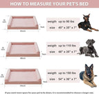 BFPETHOME Orthopedic Washable Dog Beds Large Sized Senior Dog for Comfy Sleeping with Removable Cover, Waterproof Big Soft Pet Couch Bed for Dogs Relax