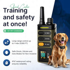 My Pet Command Long Range Dog Training Collar 1 Mile/5280 Ft, 1 Collar Pack | Safe Shock, Vibrate, Tone, Flashing Night Beacon Lights, Rechargeable, Waterproof, Remote Training Device