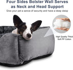 JOEJOY Rectangle Dog Bed for Large Medium Small Dogs - Washable Orthopedic Sofa Bed, Soft Breathable Puppy & Pet Cuddler, Durable Calming Dog Bed with Anti-Slip Bottom, Multiple Sizes, Dark Grey