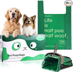 125 Bulk Pack Extra Large Dog Poop Bags for A&H Swivel Bin Pooper Scooper, Pet Waste Bags with Handle for Dog Poop Cat Litter, Heavy Duty Leakproof Unscented (Only Dog Poop Bags)