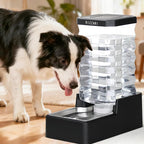 RIZZARI 10L Filtered Gravity Water Bowl Dispenser for Dogs - Dog Bowls | Dishwasher Safe Bowl,Triple-Layer Filtration,Cleaner Everyday Hydration,Large Dog Water Supply,Long-Lasting Freshness,