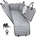 PETICON Dog Car Seat Cover for Back Seat, Waterproof Dog Hammock for Pets | Zippered Design Allows Passenger Seat Access, Mesh Window for Pet View, 600D Oxford, Prevents Scratches, Hair, Mud, and Dirt