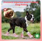 DORA BRIDAL Dog Shoes for Small Dogs, 3D Mesh Breathable Dog Boots & Paw Protectors for Hot Pavement Summer, Rubber Sole Anti-Slip Dogs Booties for Winter Snow, Mud, Outdoor Walking