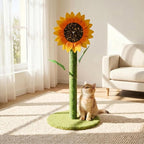 Sunflower Interactive Cat Toys for Indoor Cats, 38" Tall Cat Scratching Posts for Indoor Cats Adults, Cute Cat Scratch Post with Rotating Flower