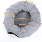 PAWZ Road Donut Cat Tunnel Bed with Center Mat, Peek Hole & Hanging Balls | Large Collapsible Cat Tunnel Donut with Soft Center Mat, Peek Hole, Interactive Hanging Ball, Cat Play Tunnel for Indoor Cats