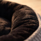 Calming Dog Bed for Medium Dogs 26"x19" - Orthopedic Washable Pet Bed with Anti-Slip Bottom, Indoor Soft Cat Bed with Removable Cover (Black)