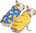 HDE Reversible Hooded Dog Raincoat Slicker Poncho for Small Medium Large Dogs - Ducks Yellow - S - Polyester