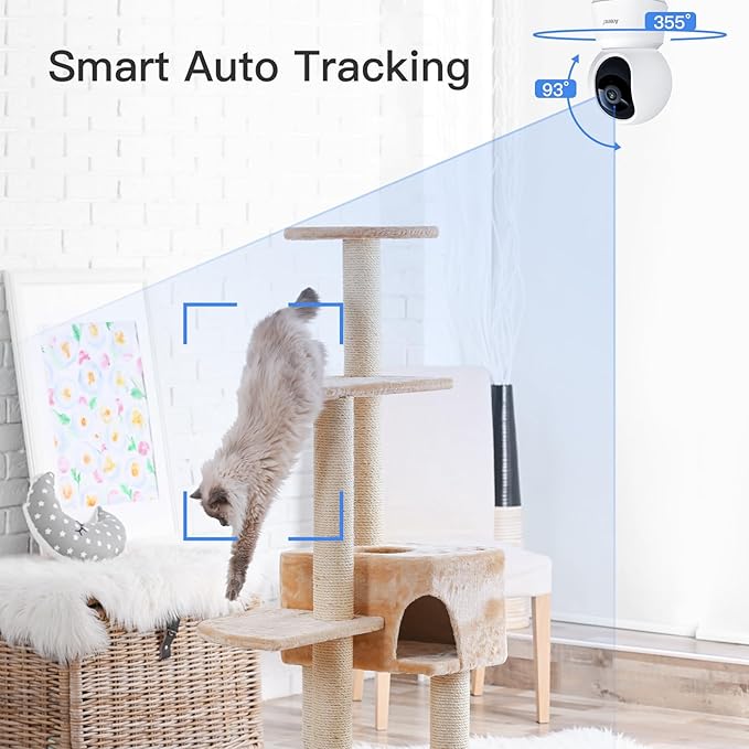 ARENTI 4MP Pet Camera P2Q 2PC, 5G WiFi 6 Indoor Security Cameras, Free App | Pan/Tilt, Auto Tracking, AI Human/Motion/Sound Detection, Night Vision, 2-Way Audio, Custom Zones, Timer Cruise, Sleep Mode