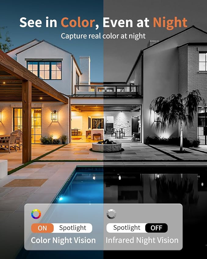 2K Security Cameras 4 Pack, Home Cameras Indoor/Outdoor for Baby/Pet | 5G & 2.4G WiFi Camera for Dog/Cat/Nanny Monitoring, 2-Way Audio, Color Night Vision, 24/7 Local Recording, Works with Alexa