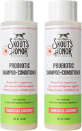 SKOUT'S HONOR Probiotic Dog Shampoo and Conditioner - SC, 16 oz, 2-Pack | Natural 2-in-1 for Itchy Skin, Microbiome-Friendly with Avocado Oil & Omega-3s, Paraben & Sulfate-Free