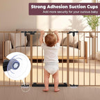 29.4-78" Extra Wide Baby Gate, Long Dog Gates Indoor for Stairs | Essential Large Gate for Child Toddler with Anti-Trip Pedal, Adjustable Pet Gate for Doorways, 28" Tall 3 Metal Panels Brown