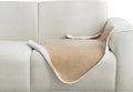 gogobunny Waterproof Pet Blanket for Small Dogs and Cats, Reversible Sherpa Fleece Soft Plush Throw for Couch Protection, Washable Furniture Protector (Beige, 30x30 inches)