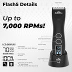 Kenchii Flash 5 Matte Black 5-in-1 Pet Grooming Clipper Digital LCD Stay-Cool Blade Precision Pet Grooming Trim, Shape, Sleek and Ergonomic Design