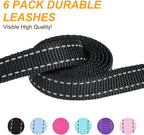 BEAUTYZOO Dog Leash 6 Pack, 5FT Pet Leash with Reflective Thread, Soft Padded Handle Thick Lead Leashes for Large Medium Dogs Small Puppy