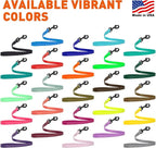 Dogline Biothane Waterproof Dog Leash Strong Coated Nylon Webbing with Black Hardware Odor-Proof Easy to Clean High Performance for Small or Large Dogs Made in USA 2 ft Lead, Tropical Green